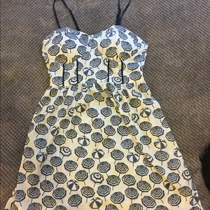 Navy and white sundress